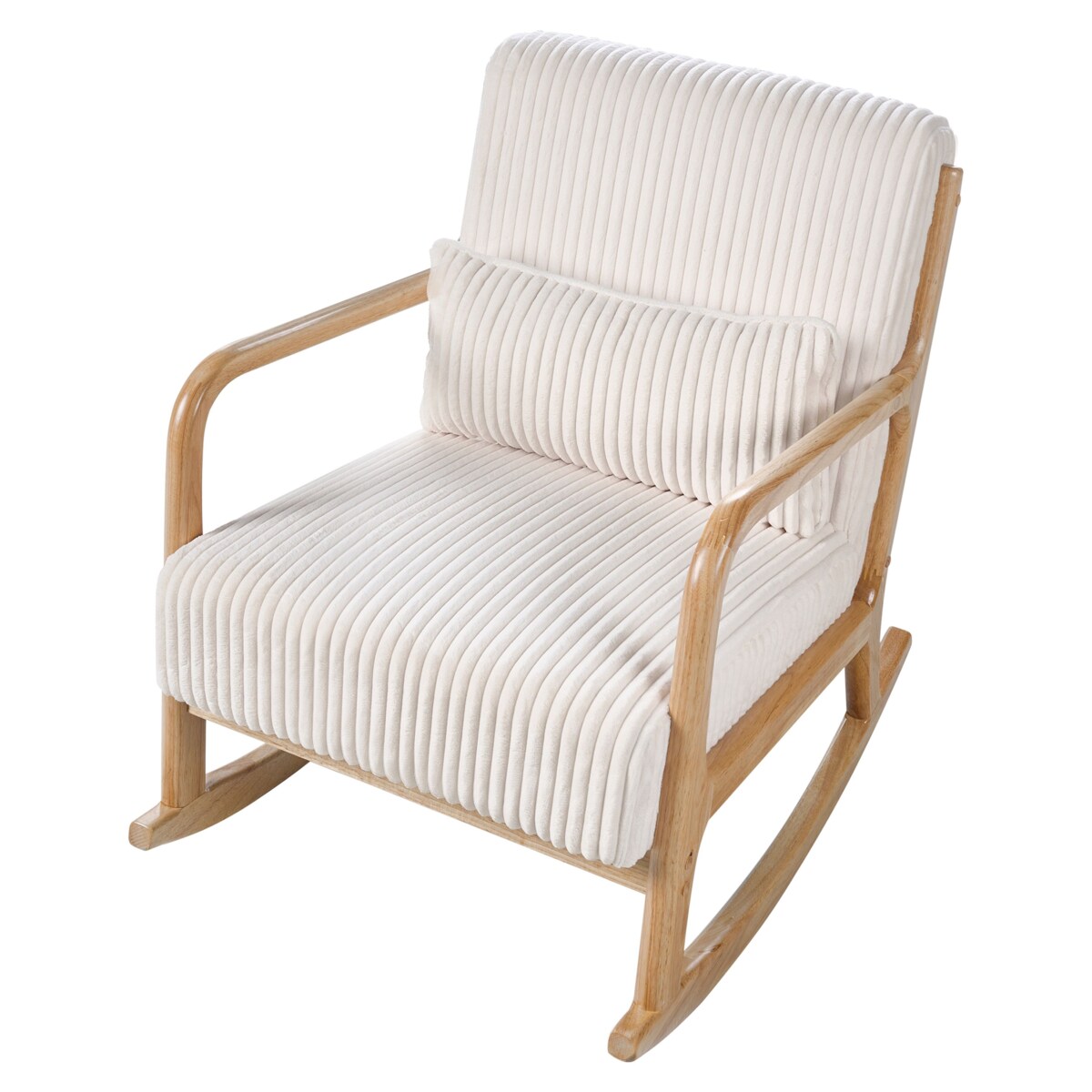 Fotel bujany SORSELE Sztruks Biały