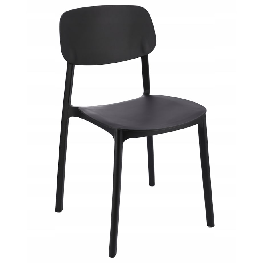 4 X Krzesło Do Jadalni Kuchni Stołu Zestaw Komplet Lara Czarne