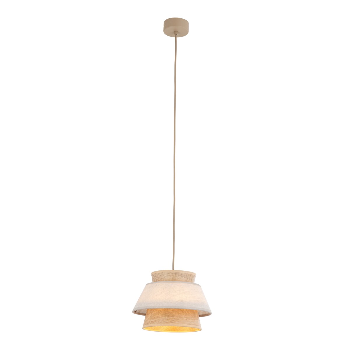 Lampa Wisząca Tk Lighting Kalum Len Fornir 1Xe27 Skandynawski, Boho, Japandi