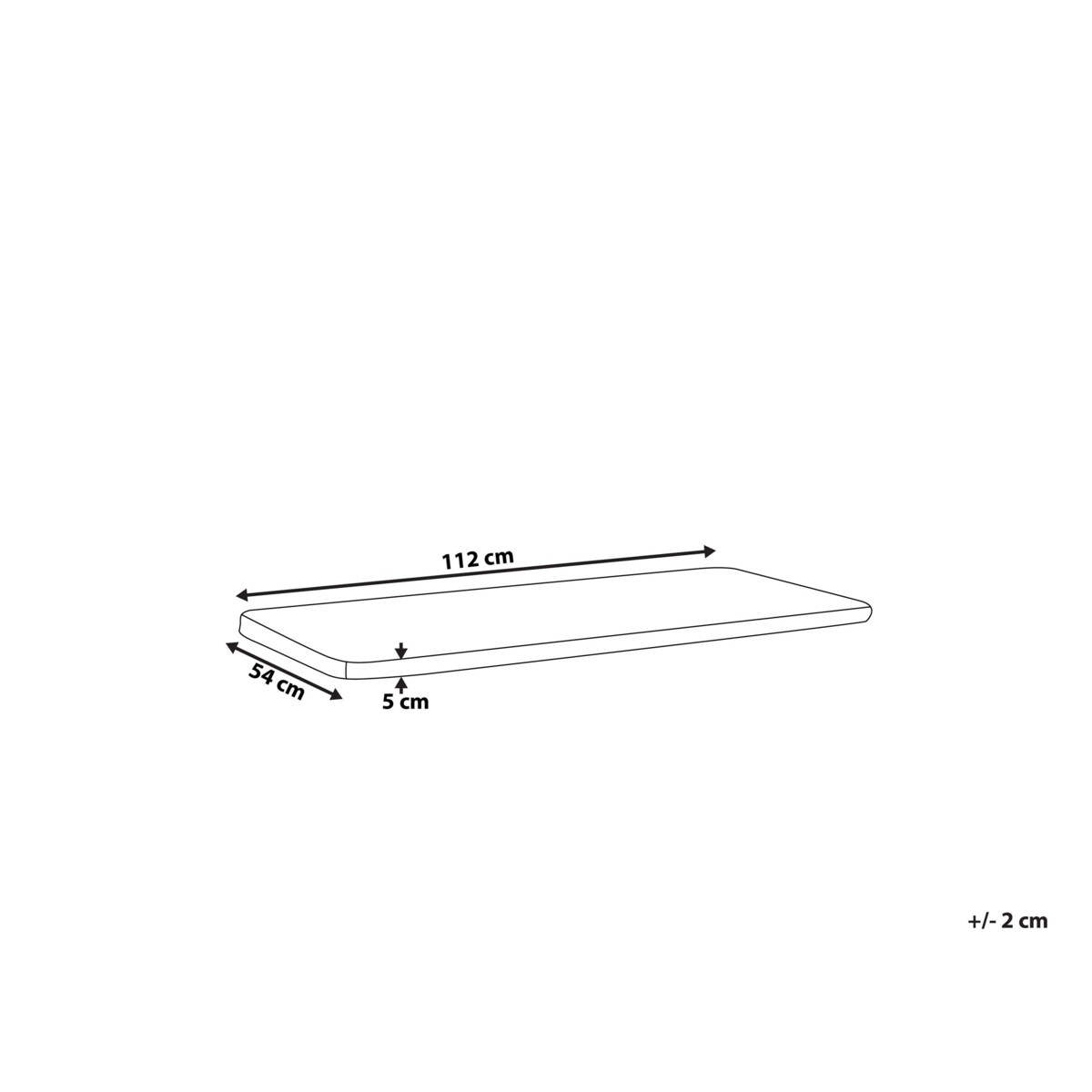 Poduszka na ławkę ogrodową VIVARA 112 x 54 cm Złamana biel