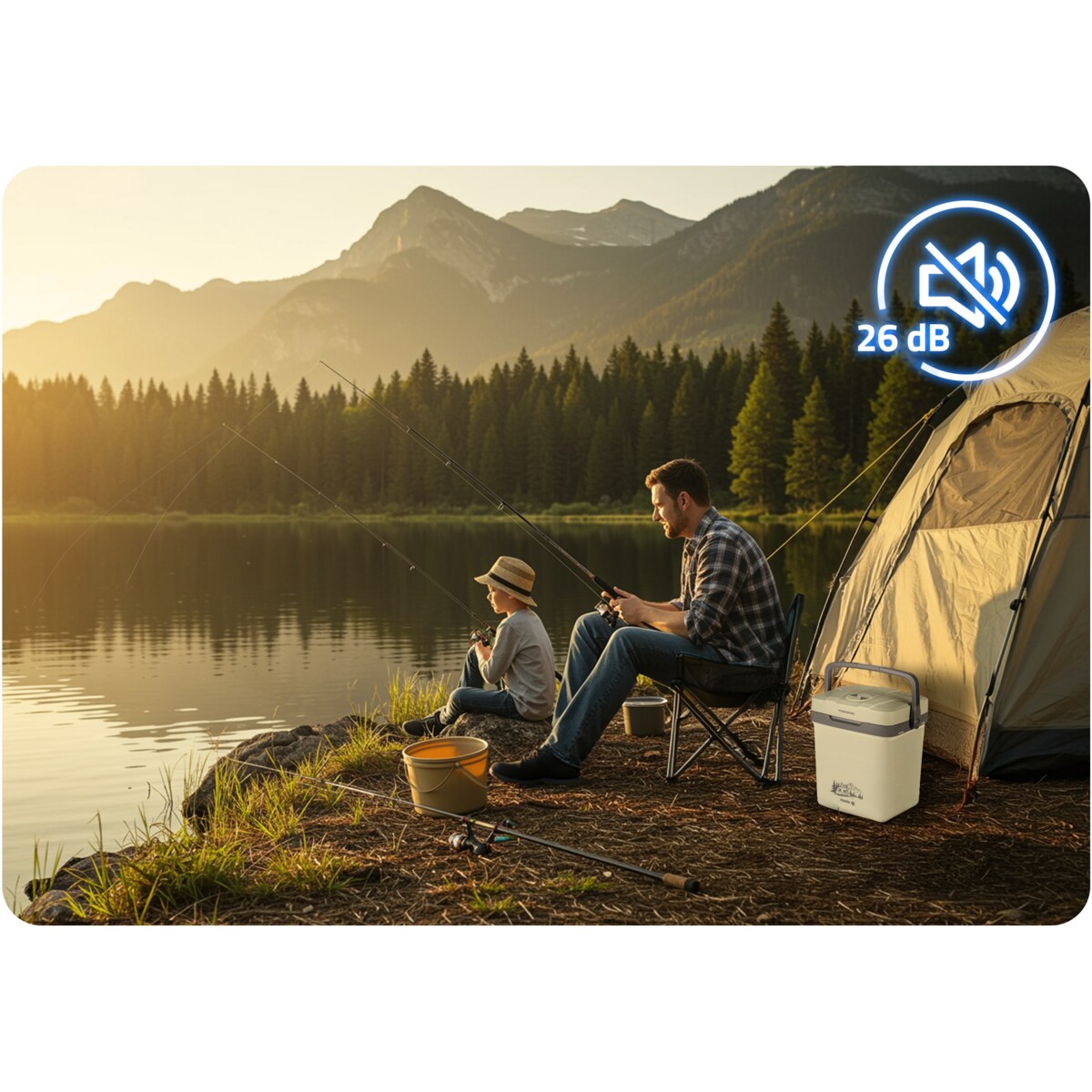 Lodówka turystyczna samochodowa 12V/230V USB funkcja grzania 26l Berdsen