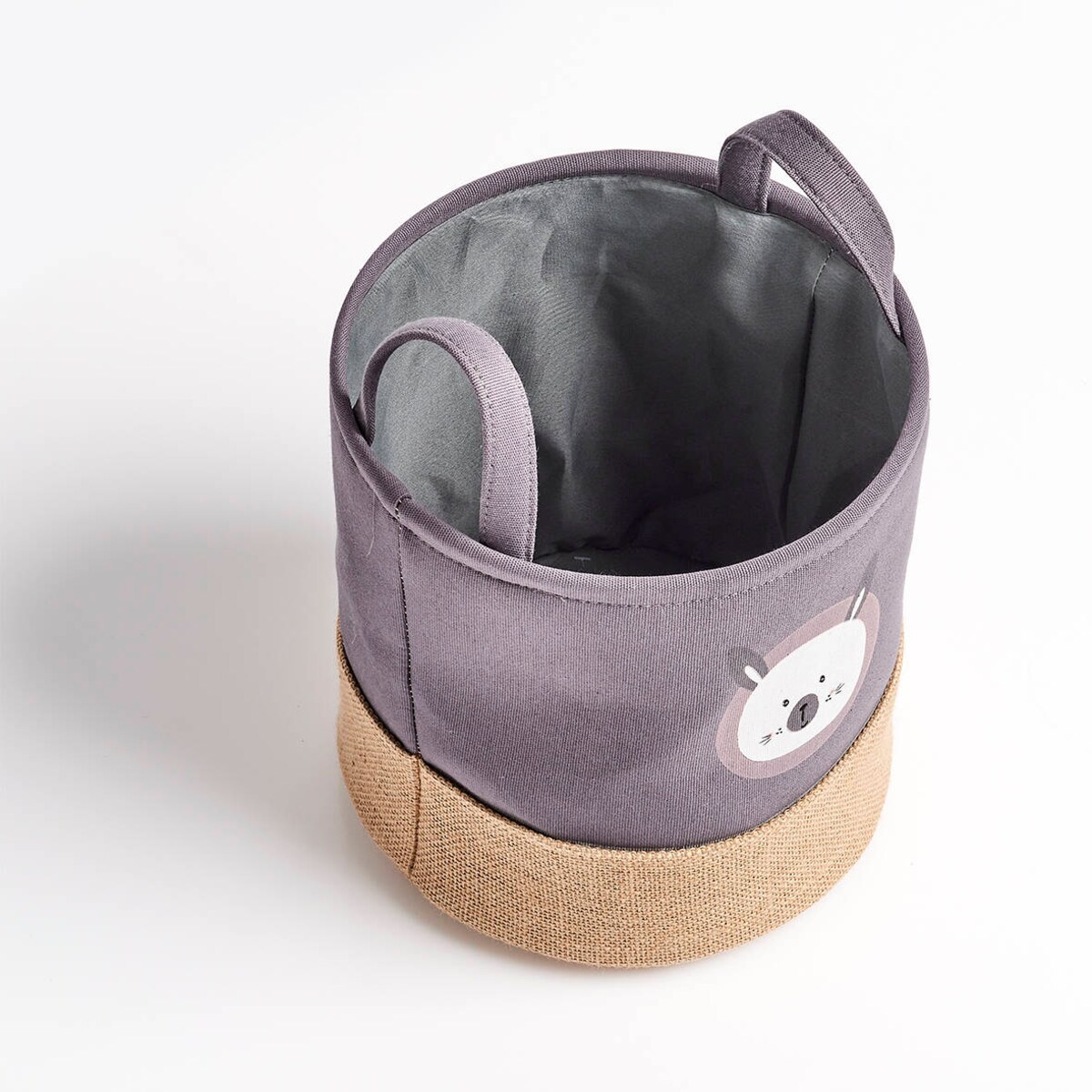 Materiałowy kosz z uszami do przenoszenia, Ø 25 cm