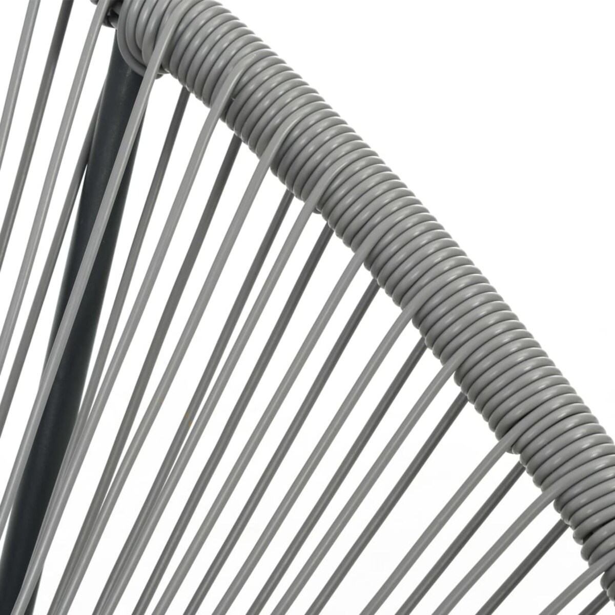 vidaXL Bujane krzesło ogrodowe, szare, rattan PE