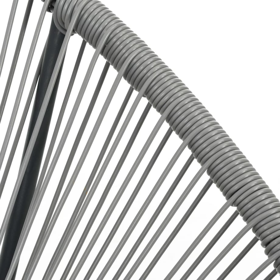 vidaXL Bujane krzesło ogrodowe, szare, rattan PE