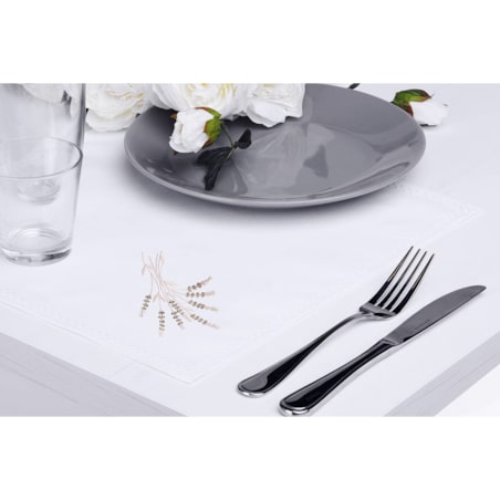 Konsimo CLIMAS Bieżnik plamoodporny, biały/kremowy