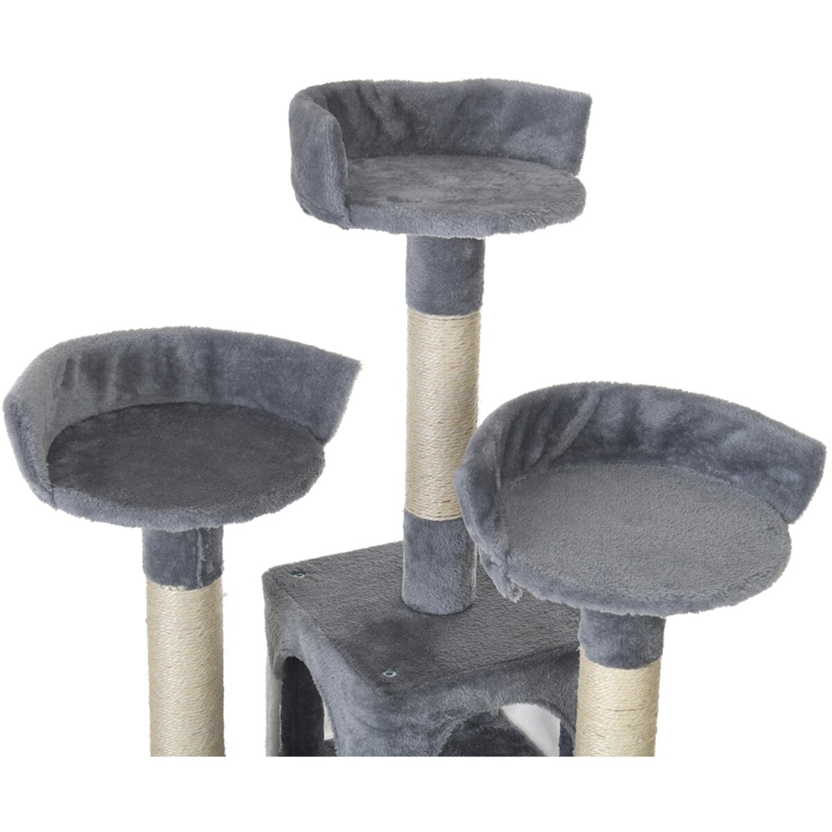 Drapak wysoki szary sizal 170 cm 5 poziomów Funfit Home&Office