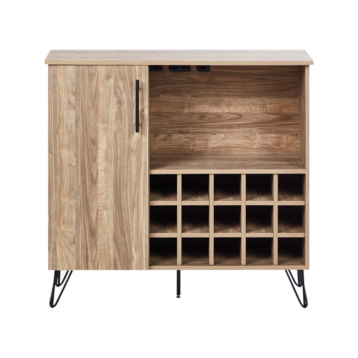 Szafka z półką na wino jasnobrązowa ELISTON