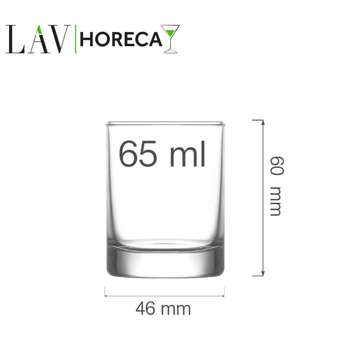 Kieliszek shot Rotterdam, 65ml, LAV