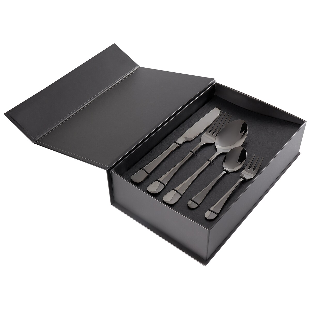 Zestaw sztućców 30 elementów FUSILLI Czarny
