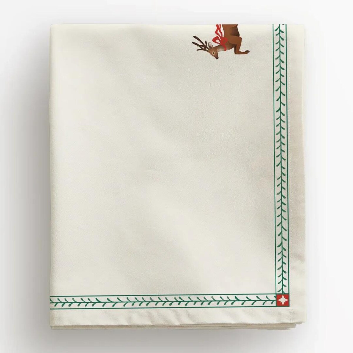 Obrus świąteczny - retro renifer - 140x220