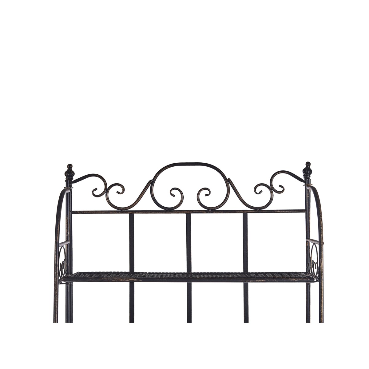 Regał ogrodowy metalowy 4 półki czarny ISERNIA