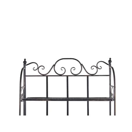 Regał ogrodowy metalowy 4 półki czarny ISERNIA