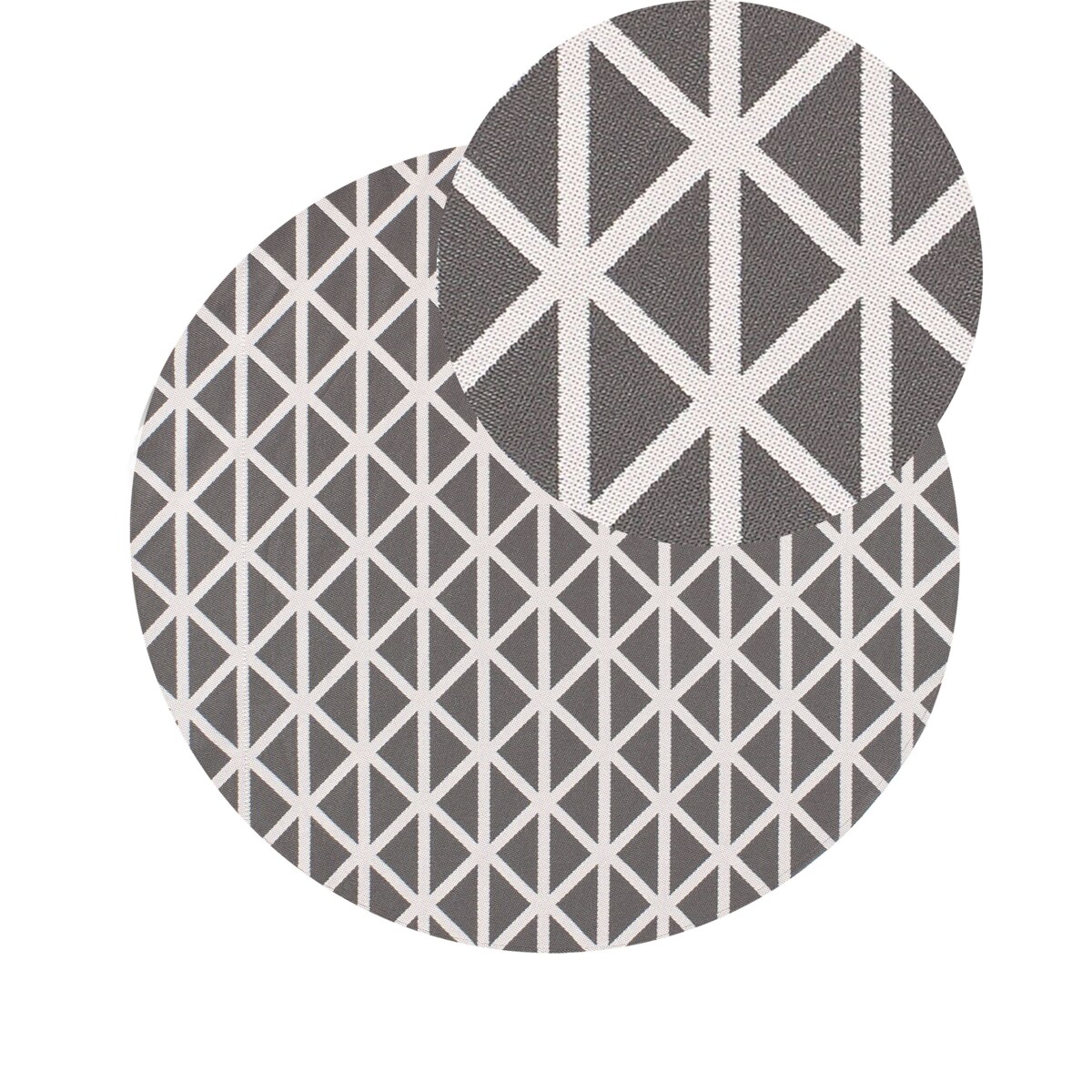Dywan zewnętrzny PANAJI Szary ø 120 cm