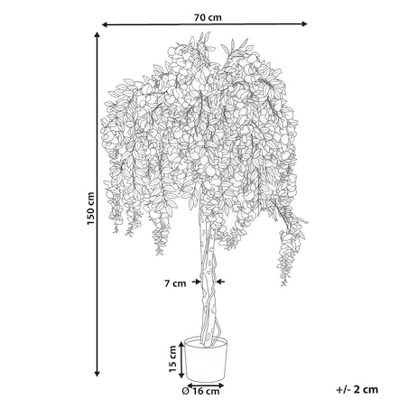 Sztuczna roślina WISTERIA TREE 150 cm Zielony