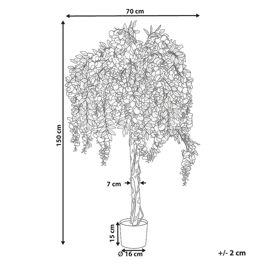 Sztuczna roślina WISTERIA TREE 150 cm Zielony