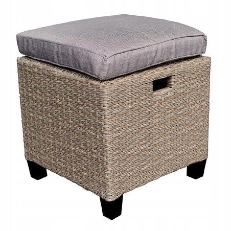 Zestaw Ogrodowy Wypoczynkowy Narożnik Stół Pufy Meble Ogrodowe Technorattan Venezia