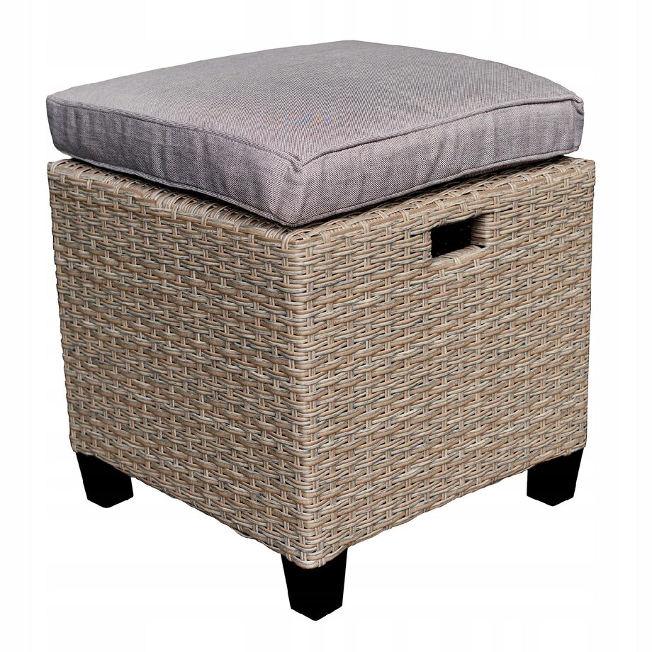 Zestaw Ogrodowy Wypoczynkowy Narożnik Stół Pufy Meble Ogrodowe Technorattan Venezia