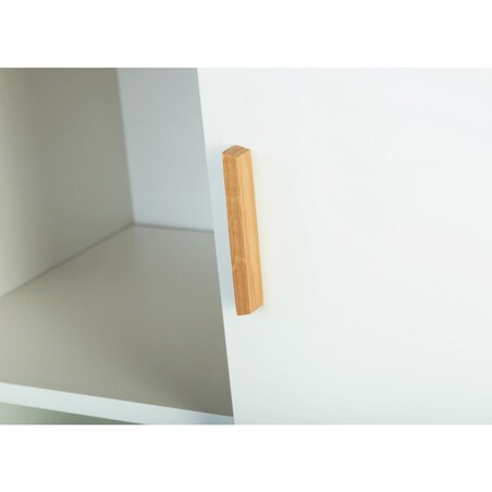 KONSIMO FRISK Biała komoda do salonu w stylu skandynawskim