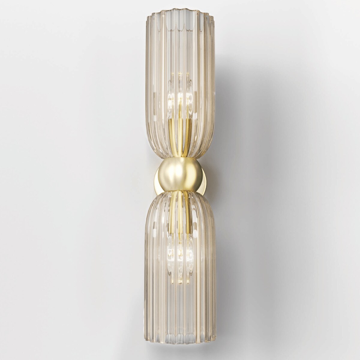 Lampa naścienna z kloszami Antic MOD302WL-02CG szkło złoty