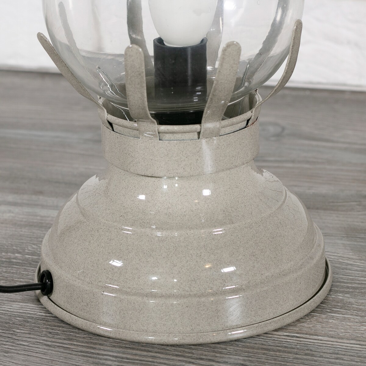 LAMPA stołowa nocna SANA szklany klosz wys. 42cm