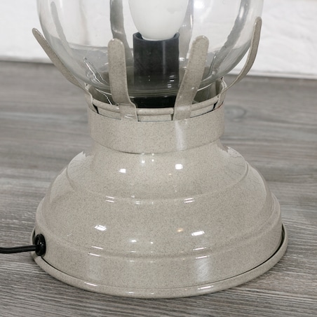 LAMPA stołowa nocna SANA szklany klosz wys. 42cm