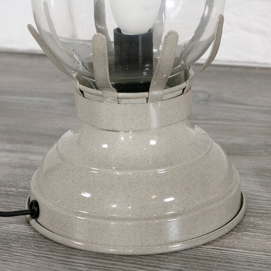 LAMPA stołowa nocna SANA szklany klosz wys. 42cm