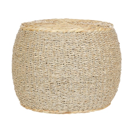 Puf pleciony 40 cm jasny HAIPHONG