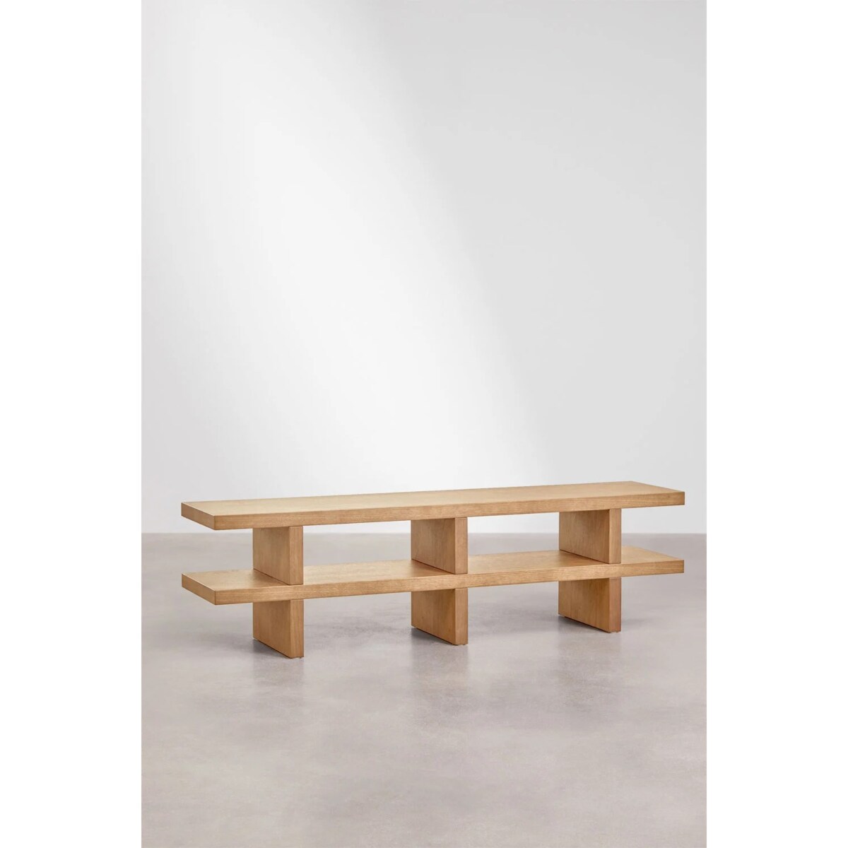 Szafka, komoda RTV Viviene 150x35 cm MDF, popielaty brąz