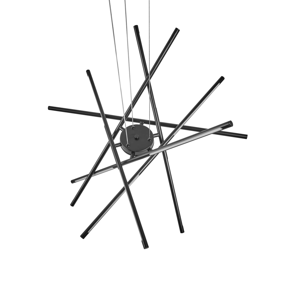 Lampa wisząca LED PALUN Ze ściemniaczem Metal Czarny