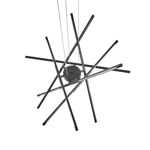 Lampa wisząca LED PALUN Ze ściemniaczem Metal Czarny