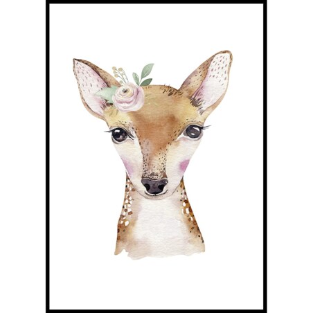 plakat jelonek z kwiatkiem 21x30 cm