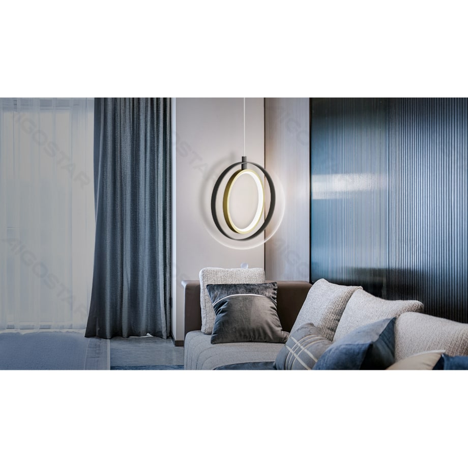 lampa wisząca 6500 k auminium i silikon 120 cm