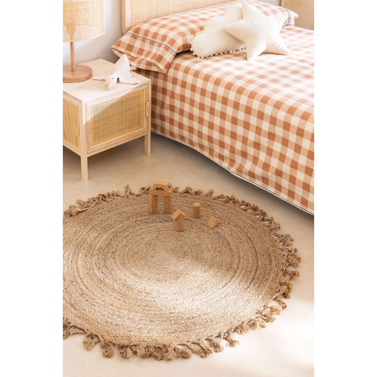 Dywan z juty naturalnej okragly Ondes Ø120 cm