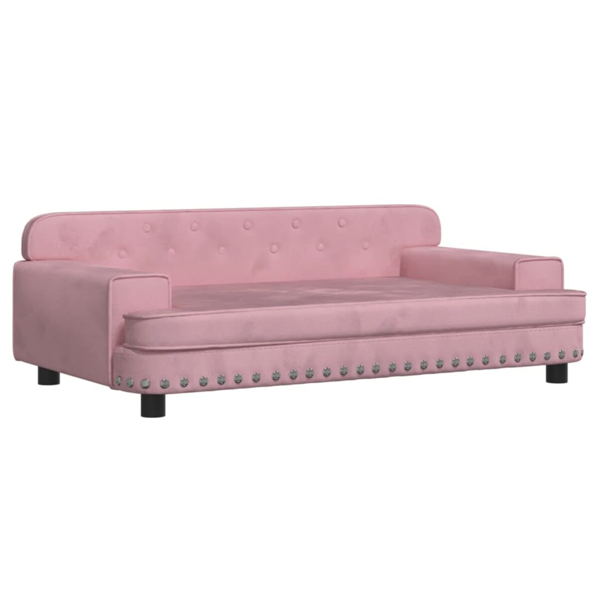 vidaXL Sofa dla dzieci, różowa, 90x53x30 cm, aksamit