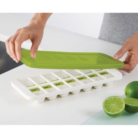Foremka do kostek lodu z pokrywką zielona, 13 x 32.2 x 3.5 cm, Joseph Joseph