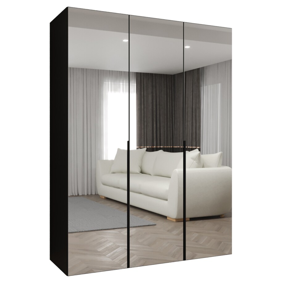 Szafa uchylna otwierana ALICANTE 3 150 wys. 202 cm Czarny + u. Czarny