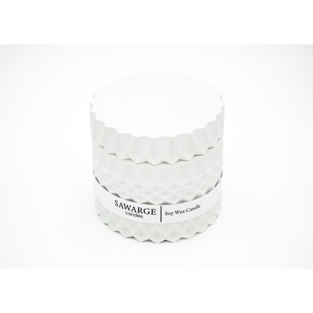 Świeca sojowa bezzapachowa White Stone 180g