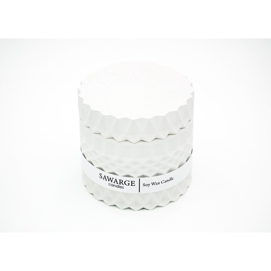 Świeca sojowa bezzapachowa White Stone 180g