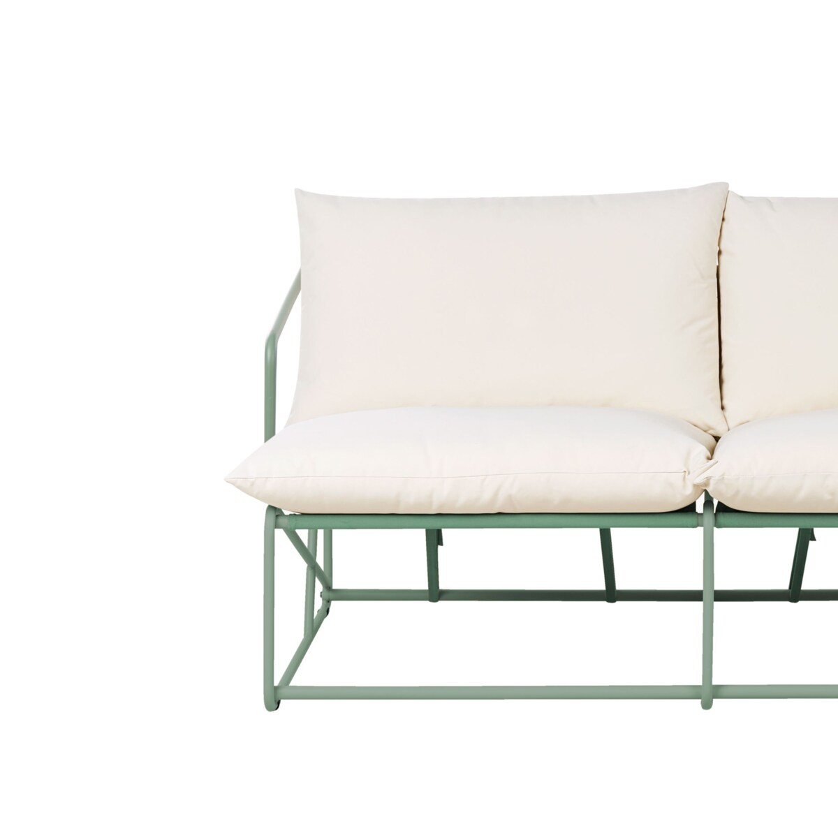 Sofa ogrodowa dla 2 osób PONTE Metal Zielony