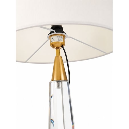 Lampa stołowa kryształowa minimalistyczna na konsolę i do salonu – ROMA