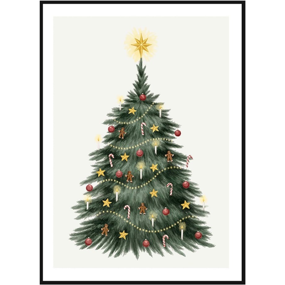 Poster Story, Plakat, Obraz - Choinka z Ozdobami, wymiary 42 x 60 cm