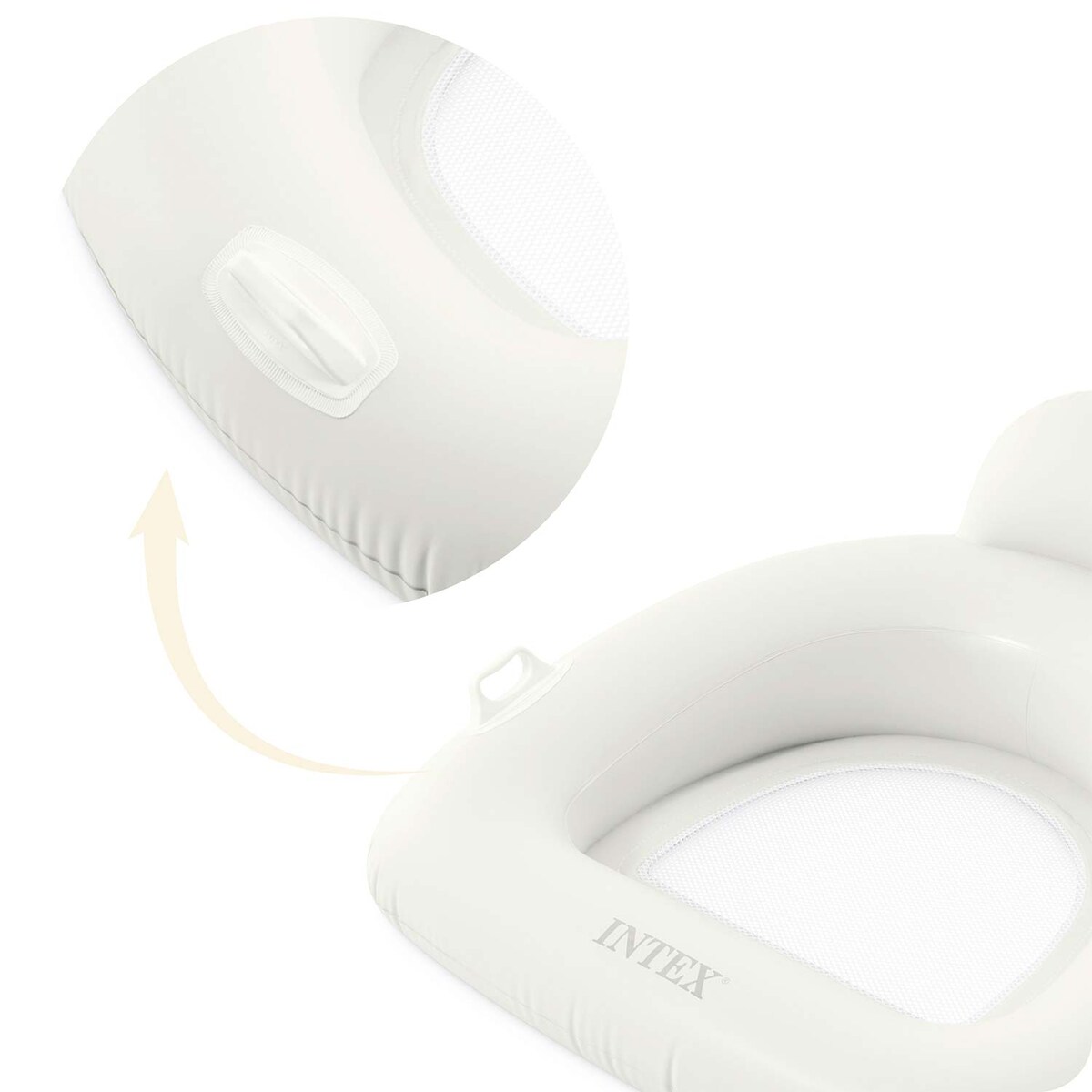 Fotel materac dmuchany Intex 56801 do pływania biały Lounge plażowy