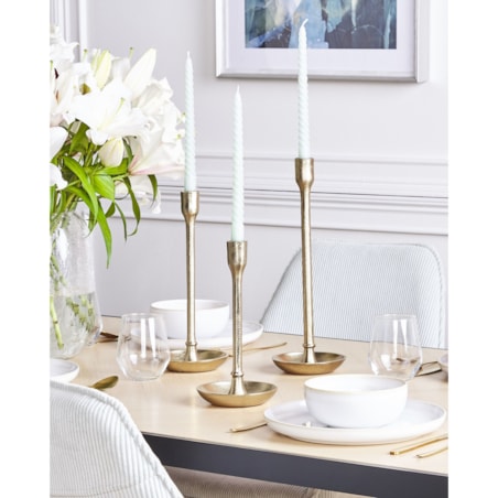 Zestaw 3 świeczników złoty LIWUNG