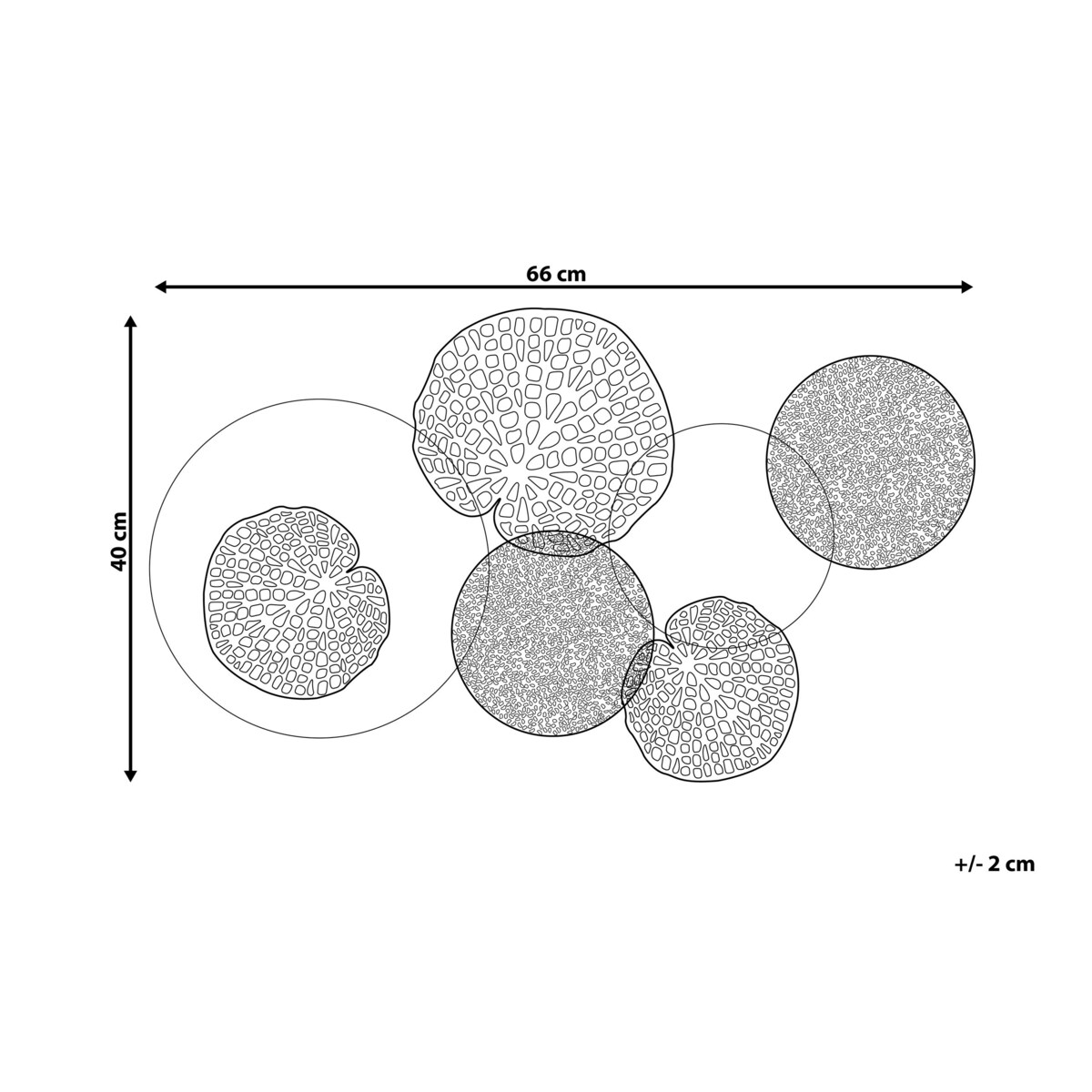 Dekoracja ścienna wielokolorowa RHODIUM