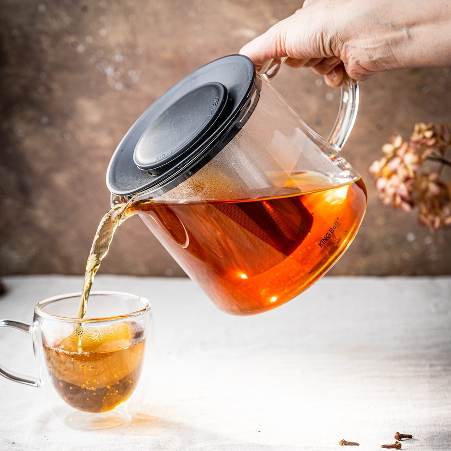 Dzbanek zaparzacz do herbaty kawy 1.5L KINGHOFF