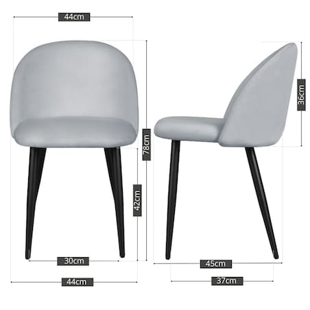 Krzesło tapicerowane do salonu jadalni welurowe velvet szare nowoczesne