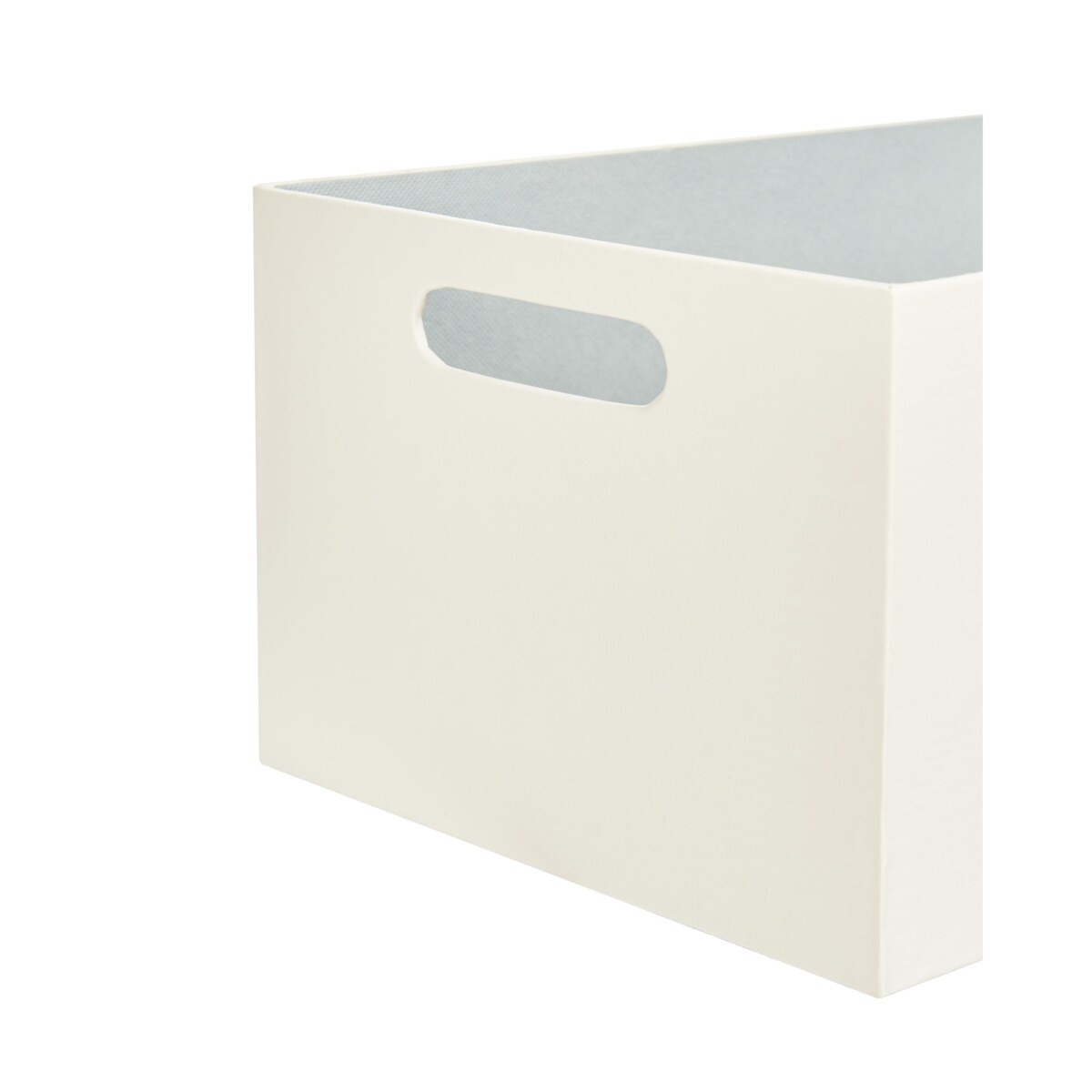 Zestaw 3 koszy z ekoskóry kremowy LARSA