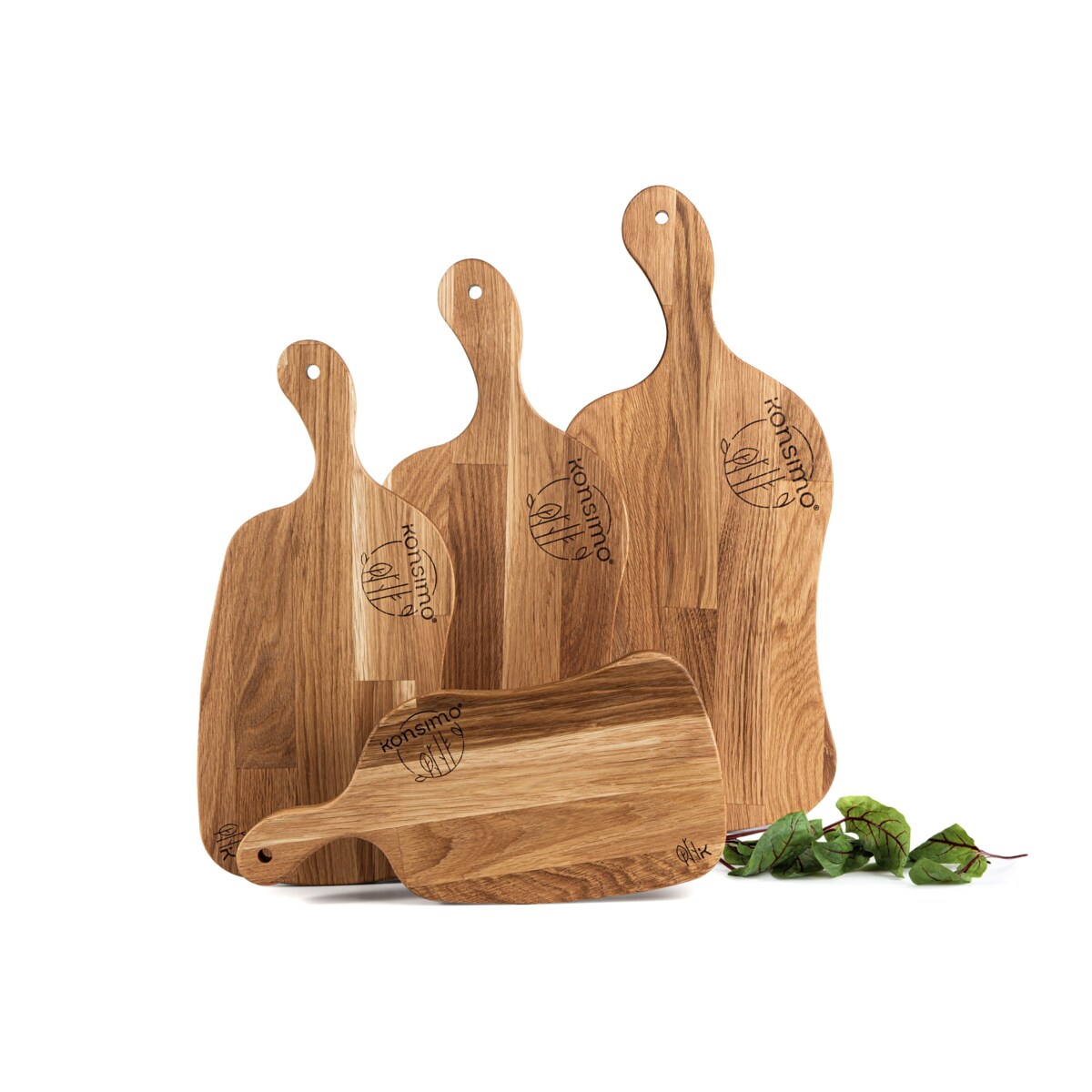 Konsimo LIVO Zestaw desek do krojenia (4szt.), drewno dębowe