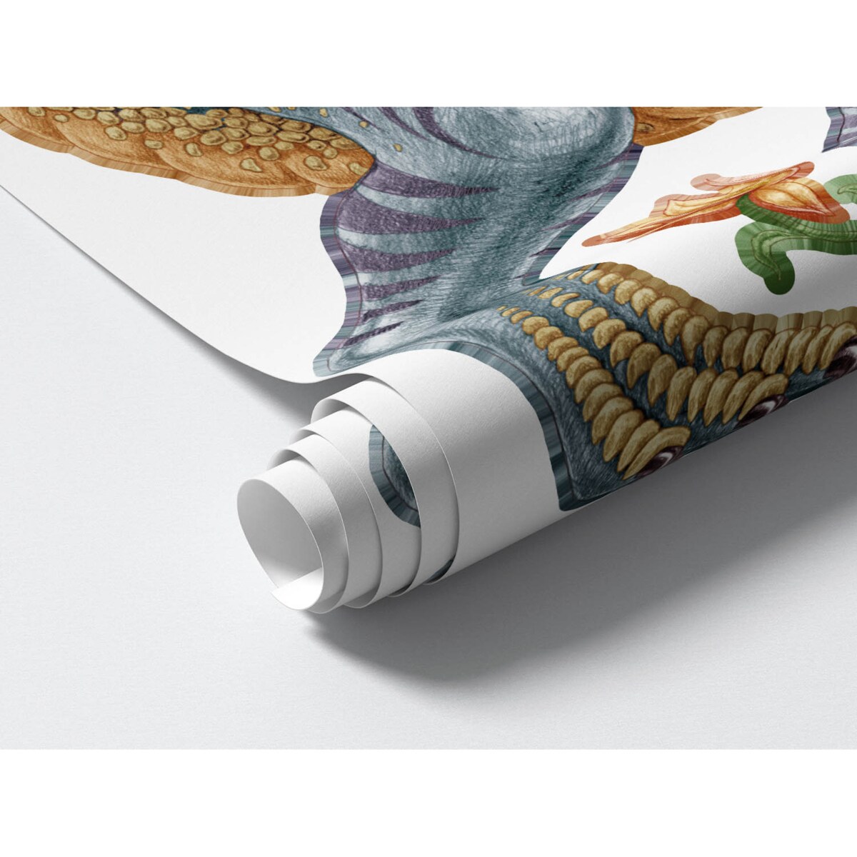 Zestaw naklejek na ścianę, Pastelowy Muzyczny dinozaur, 60cm