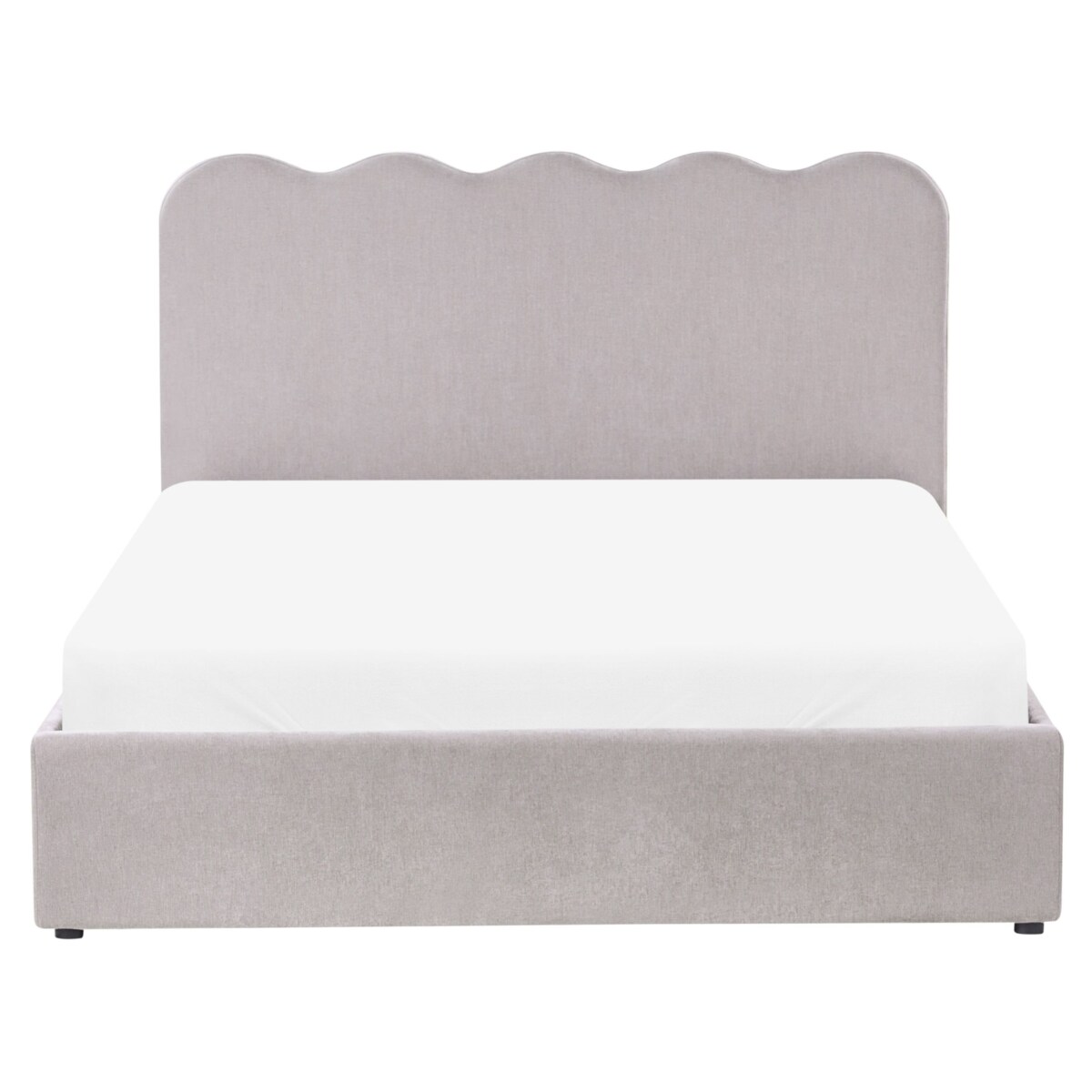 Łóżko z pojemnikiem NANTERRE 140 x 200 cm Beżowoszary